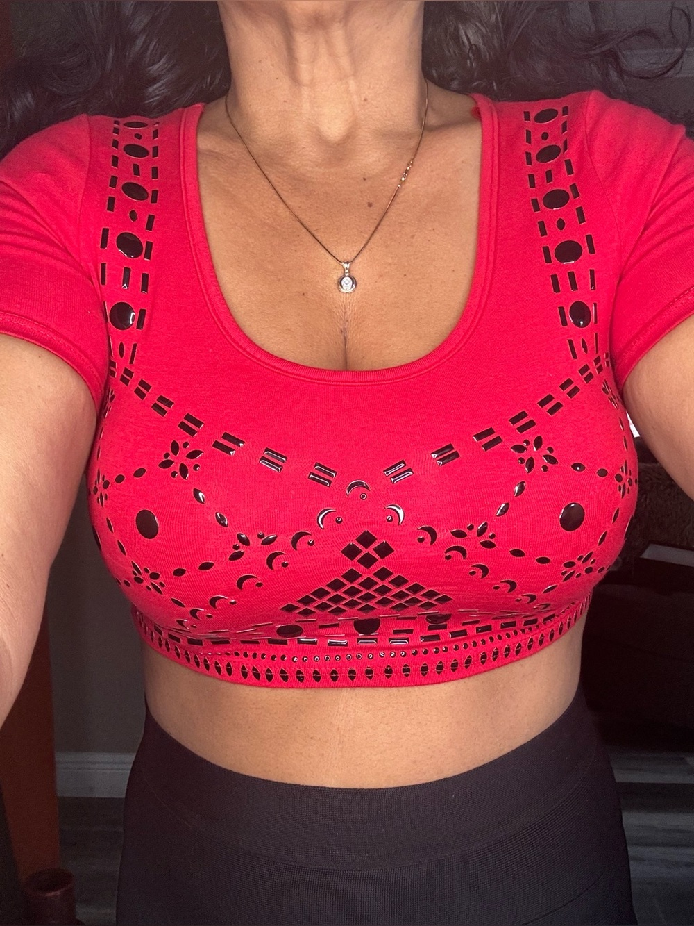 Red Beaded Top